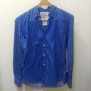 Frank & Eileen | Finbar Blue Pinstripe Button Down Shirt